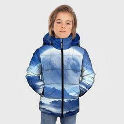 Куртка зимняя для мальчика Mountains - fantasy planet, цвет: 3D-светло-серый — фото 2