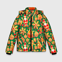 Куртка зимняя для мальчика Christmas decorations with gifts, цвет: 3D-светло-серый