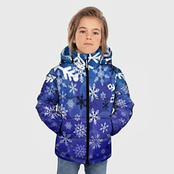 Куртка зимняя для мальчика Сказочный снегопад, цвет: 3D-черный — фото 2
