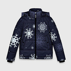 Куртка зимняя для мальчика Снежная ночь, цвет: 3D-черный