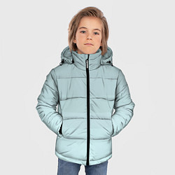 Куртка зимняя для мальчика Голубые горизонтальные полосы, градиент, цвет: 3D-черный — фото 2