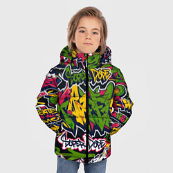 Куртка зимняя для мальчика Крутое граффити, цвет: 3D-черный — фото 2