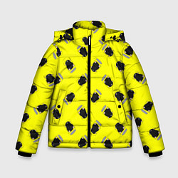 Куртка зимняя для мальчика Кротовуха, цвет: 3D-черный