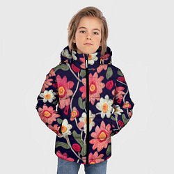 Куртка зимняя для мальчика Эффект красивой вышивки, цвет: 3D-черный — фото 2