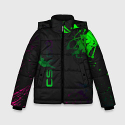 Куртка зимняя для мальчика CS GO Splashes, цвет: 3D-черный