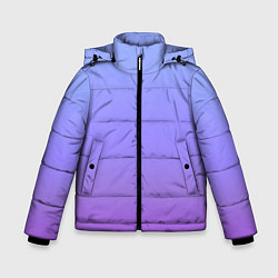 Куртка зимняя для мальчика Фиолетовый градиент, цвет: 3D-черный