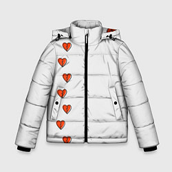 Куртка зимняя для мальчика Дорожка разбитых сердец - светлый, цвет: 3D-светло-серый