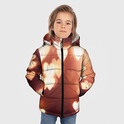 Куртка зимняя для мальчика Летящие сердечки, цвет: 3D-светло-серый — фото 2