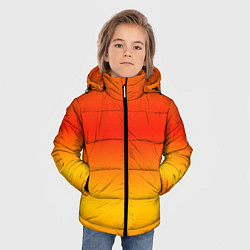 Куртка зимняя для мальчика Переливы оранжевого, цвет: 3D-светло-серый — фото 2