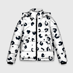 Куртка зимняя для мальчика Снежный барсик, цвет: 3D-черный