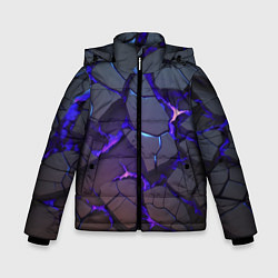 Куртка зимняя для мальчика Светящаяся неоновая лава, цвет: 3D-красный