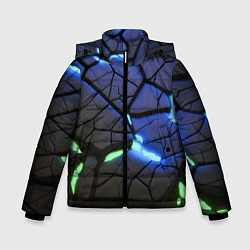 Куртка зимняя для мальчика Светящаяся лава, цвет: 3D-светло-серый