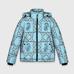 Куртка зимняя для мальчика Восточный огурец, цвет: 3D-красный
