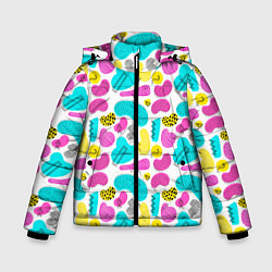Куртка зимняя для мальчика Geometric pattern, цвет: 3D-светло-серый