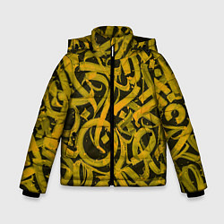 Куртка зимняя для мальчика Gold Calligraphic, цвет: 3D-светло-серый