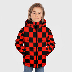 Куртка зимняя для мальчика Красный квадрат, цвет: 3D-красный — фото 2