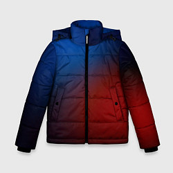 Куртка зимняя для мальчика Красно синий градиент, цвет: 3D-черный