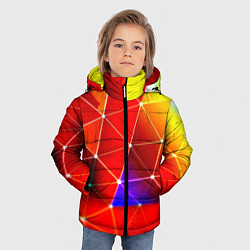 Куртка зимняя для мальчика Digital triangle abstract, цвет: 3D-черный — фото 2