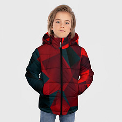 Куртка зимняя для мальчика Битва кубов красный и черный, цвет: 3D-красный — фото 2