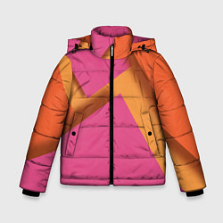Куртка зимняя для мальчика Геометрические абстрактные соединения пластин, цвет: 3D-светло-серый