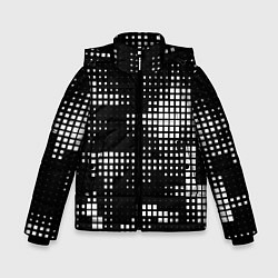 Куртка зимняя для мальчика Pixel art - abstraction, цвет: 3D-светло-серый