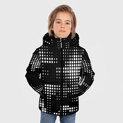 Куртка зимняя для мальчика Pixel art - abstraction, цвет: 3D-светло-серый — фото 2