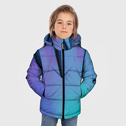 Куртка зимняя для мальчика Светлые фигуры и листы, цвет: 3D-черный — фото 2