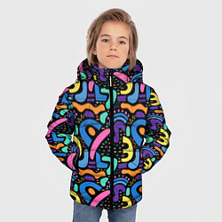 Куртка зимняя для мальчика Multicolored texture pattern, цвет: 3D-светло-серый — фото 2