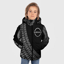 Куртка зимняя для мальчика Nissan tire tracks, цвет: 3D-черный — фото 2