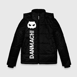 Зимняя куртка для мальчика DanMachi glitch на темном фоне: по-вертикали