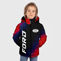 Куртка зимняя для мальчика Ford красный карбон, цвет: 3D-черный — фото 2
