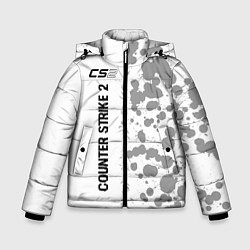 Куртка зимняя для мальчика Counter Strike 2 glitch на светлом фоне: по-вертик, цвет: 3D-черный