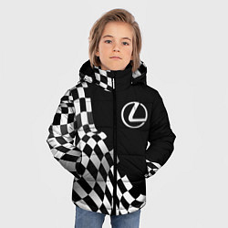 Куртка зимняя для мальчика Lexus racing flag, цвет: 3D-черный — фото 2
