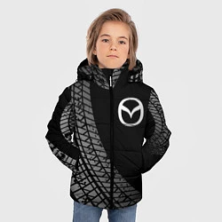 Куртка зимняя для мальчика Mazda tire tracks, цвет: 3D-черный — фото 2