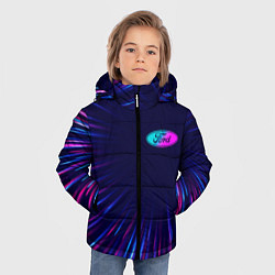 Куртка зимняя для мальчика Ford neon speed lines, цвет: 3D-черный — фото 2