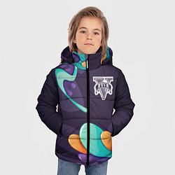 Куртка зимняя для мальчика GTA graffity splash, цвет: 3D-черный — фото 2