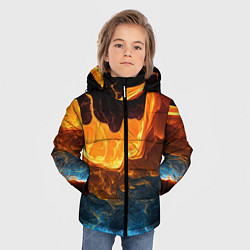 Куртка зимняя для мальчика Лава и вода, цвет: 3D-светло-серый — фото 2