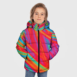 Куртка зимняя для мальчика Кислотная абстракция, цвет: 3D-светло-серый — фото 2