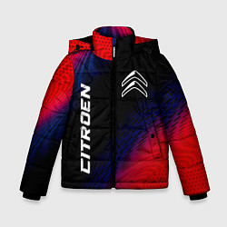 Куртка зимняя для мальчика Citroen красный карбон, цвет: 3D-черный