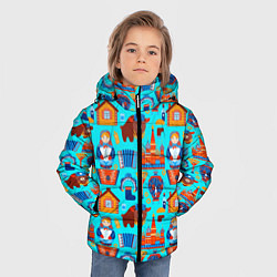 Куртка зимняя для мальчика Народный быт России, цвет: 3D-черный — фото 2