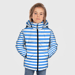 Куртка зимняя для мальчика Тельняшка васильковая ВДВ, цвет: 3D-черный — фото 2