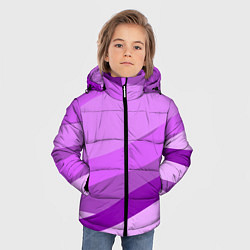 Куртка зимняя для мальчика Сиреневый вечер, цвет: 3D-черный — фото 2