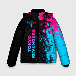 Куртка зимняя для мальчика Tokyo Revengers - neon gradient: по-вертикали, цвет: 3D-черный