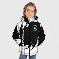 Куртка зимняя для мальчика Mercedes benz - white color, цвет: 3D-красный — фото 2
