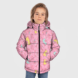 Куртка зимняя для мальчика Милый единорог паттерн, цвет: 3D-черный — фото 2