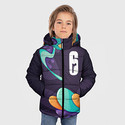 Куртка зимняя для мальчика Rainbow Six graffity splash, цвет: 3D-черный — фото 2