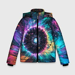 Куртка зимняя для мальчика Астрономический пейзаж, цвет: 3D-черный