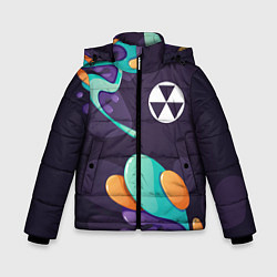 Куртка зимняя для мальчика Fallout graffity splash, цвет: 3D-черный