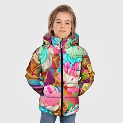 Куртка зимняя для мальчика Сладкая жизнь, цвет: 3D-черный — фото 2