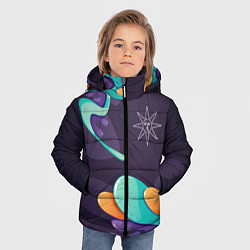 Куртка зимняя для мальчика Dark Souls graffity splash, цвет: 3D-черный — фото 2